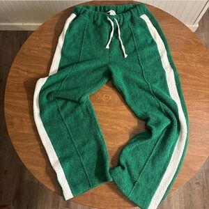Casablanca Cashmere Blend Green Terry Sweatpants